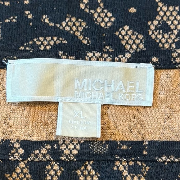 MICHAEL Michael Kors Women's Petite Black Lace Off-The-Shoulder Top (XL, Suntan) - Picture 7 of 9